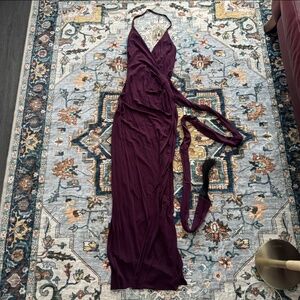 L’Agence halter neck formal dress